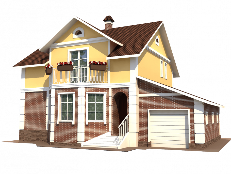 Дом на прозрачном фоне