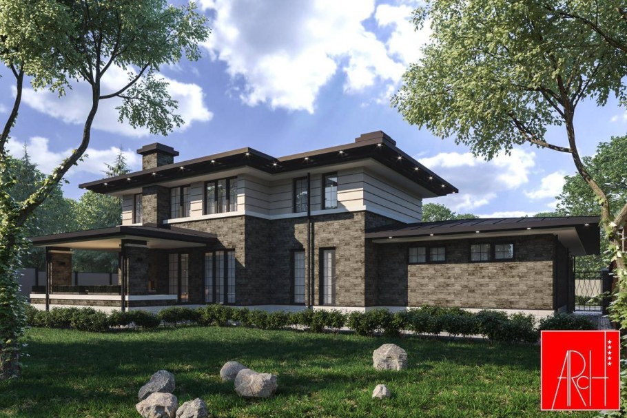 Дом в стиле Райта 200-250 кв.м