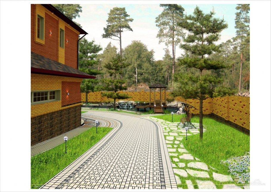 Благоустройство участка коттеджа