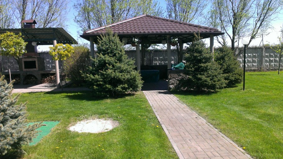 Озеленение двора в деревне