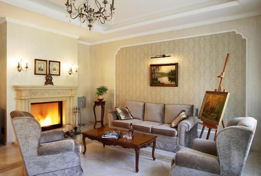 Гостиная в стиле Ренессанс на современный лад