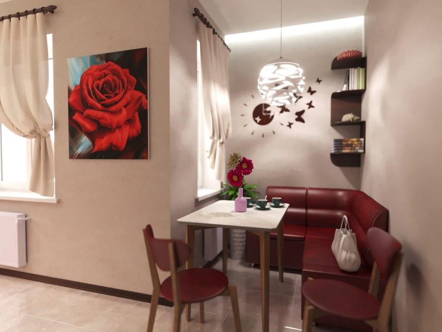 Занавески на кухню с фруктами