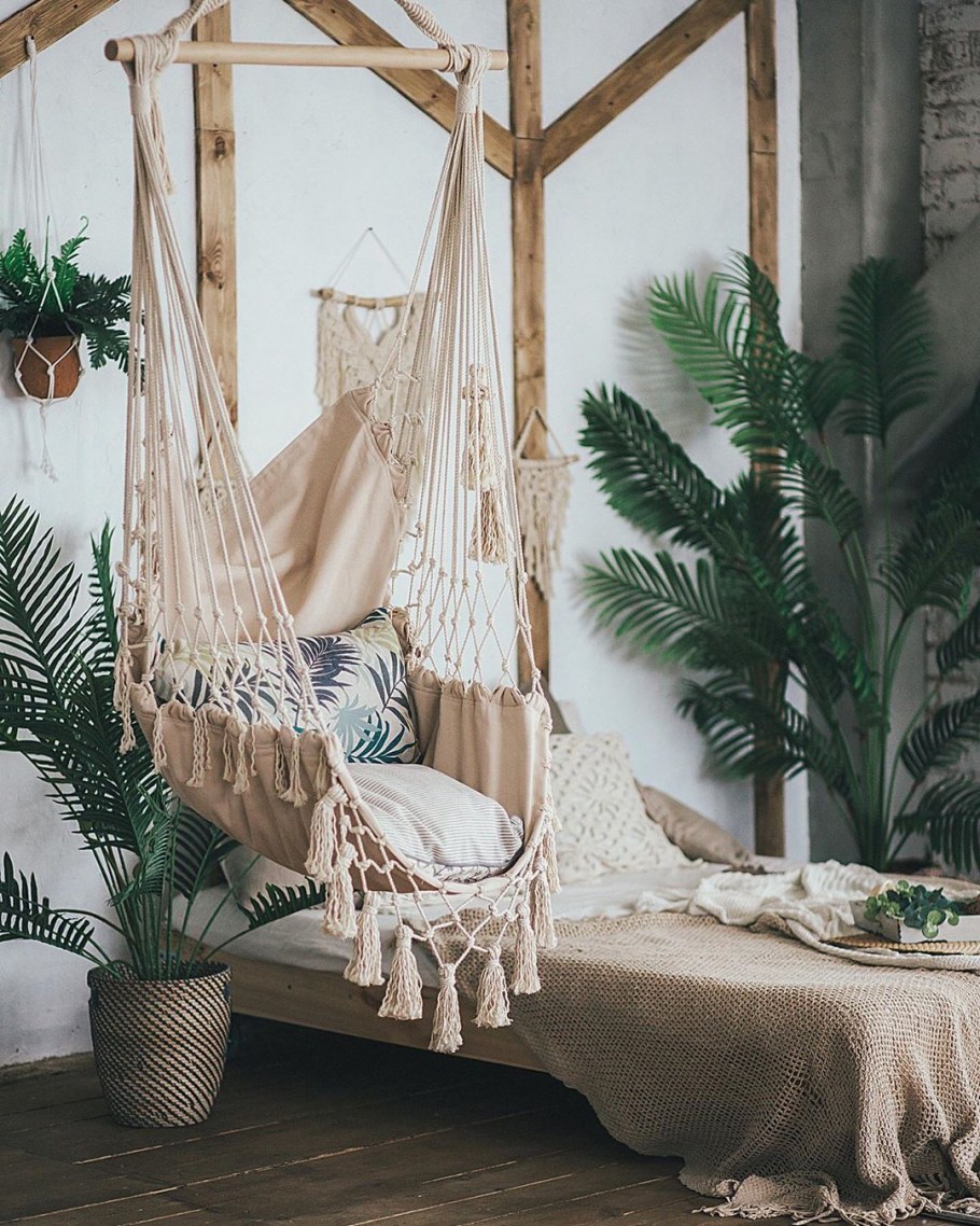 Кресло гамак в интерьере