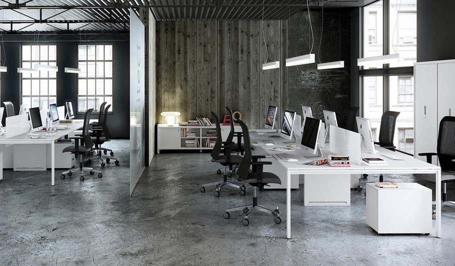 Кабинет стиль лофт опен Спейс