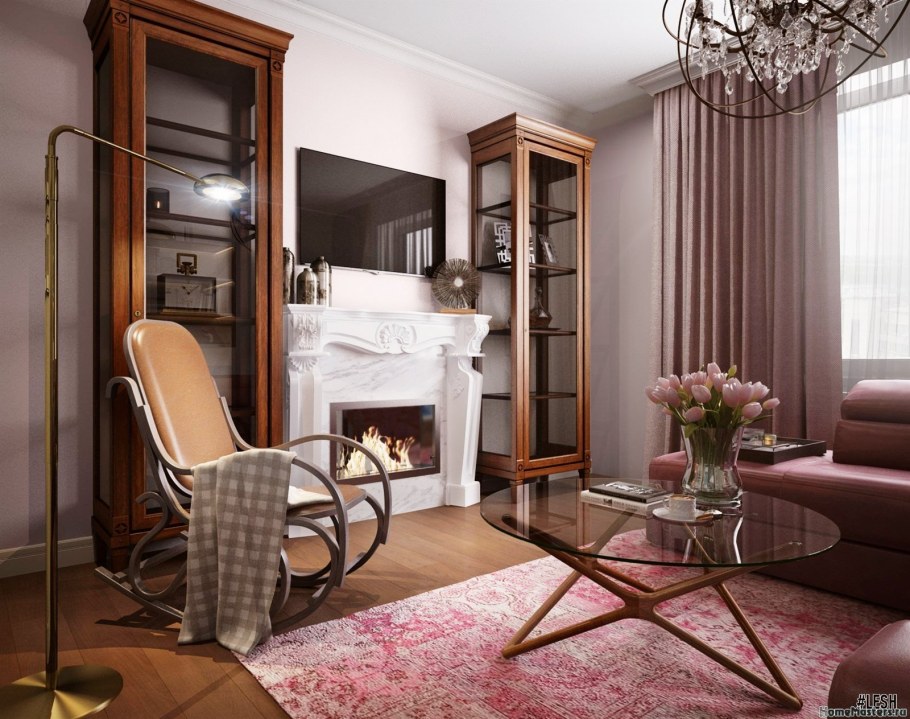 Кухня-гостиная 40 м2 в стиле Прованс