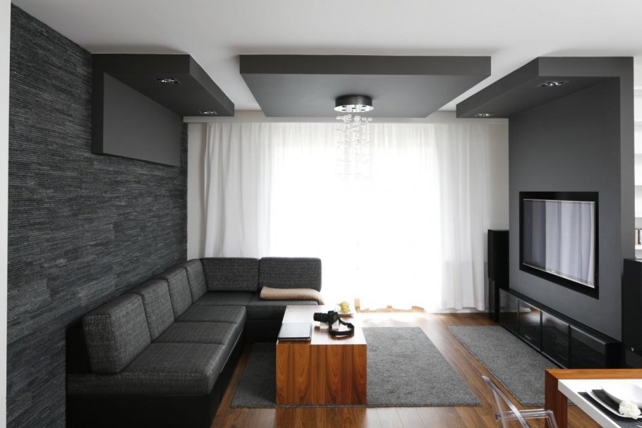 Гостиная с угловым диваном