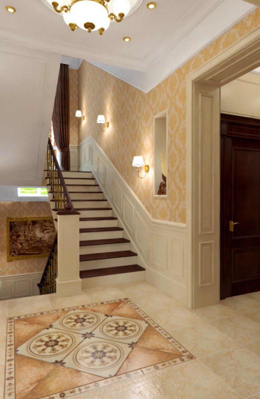 Интерьер холла в частном доме