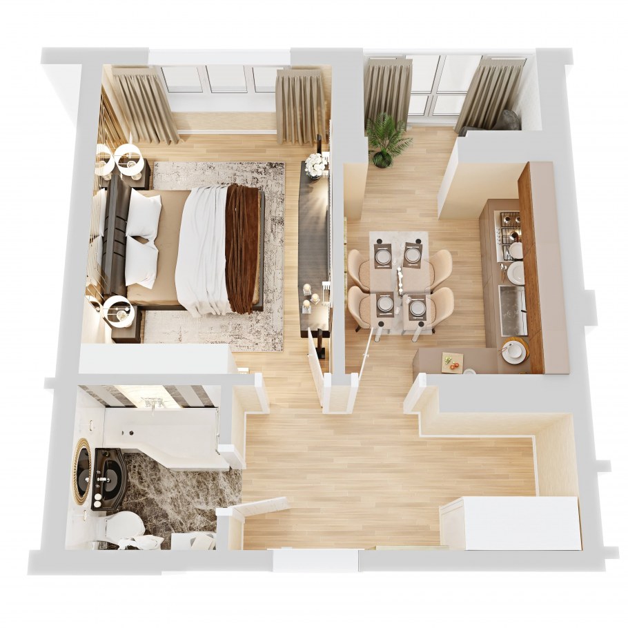 Планировка двухкомнатной квартиры 60 кв.м