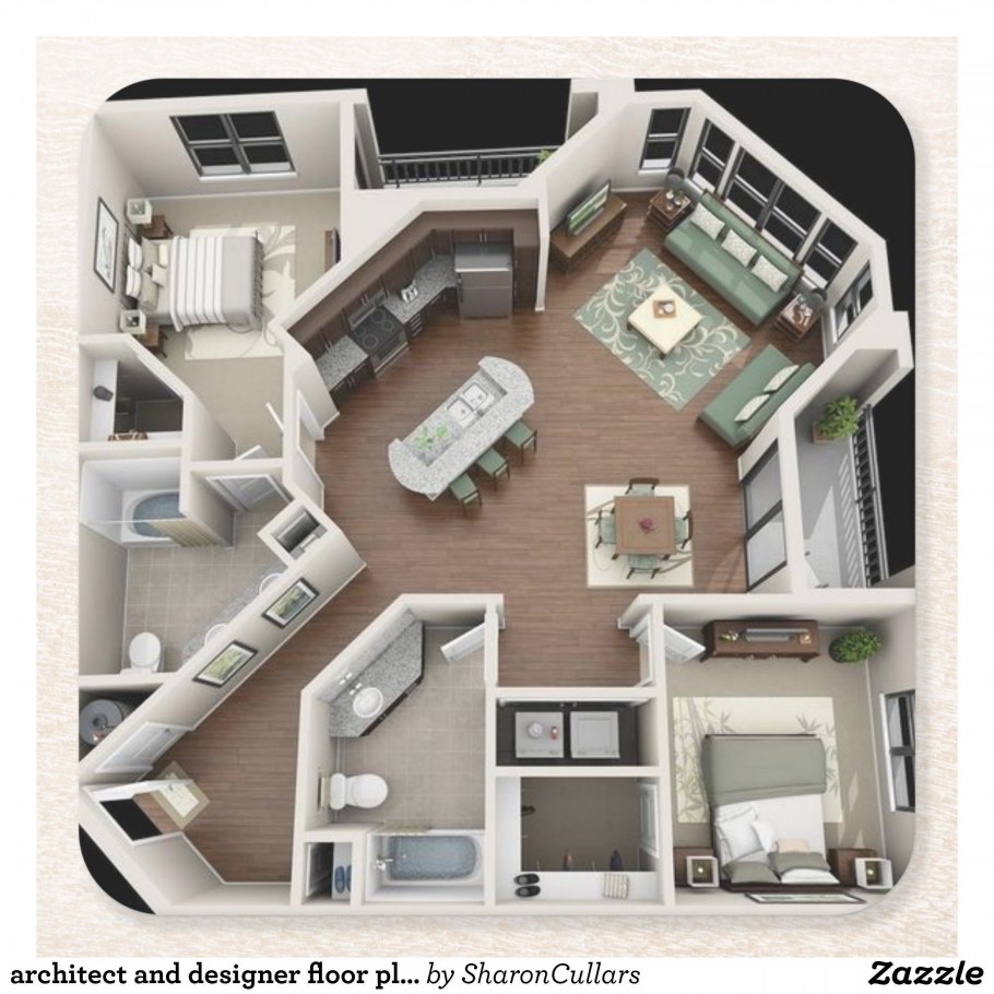 Планировка студии 45 кв.м