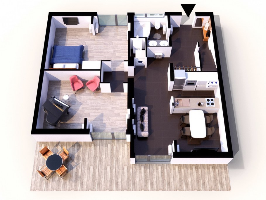 Планировка 2 комнатной квартиры