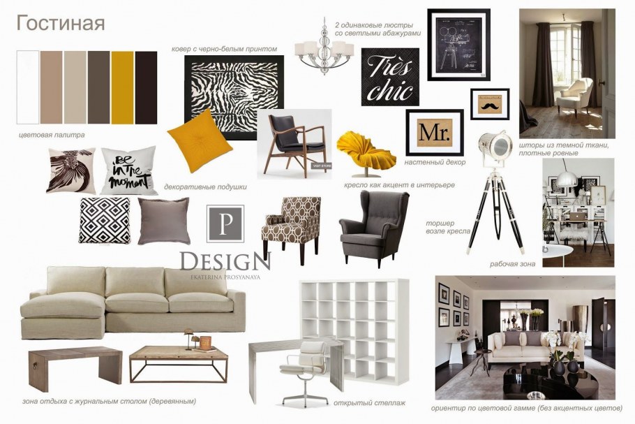 Стилоевой коллаж интерьер