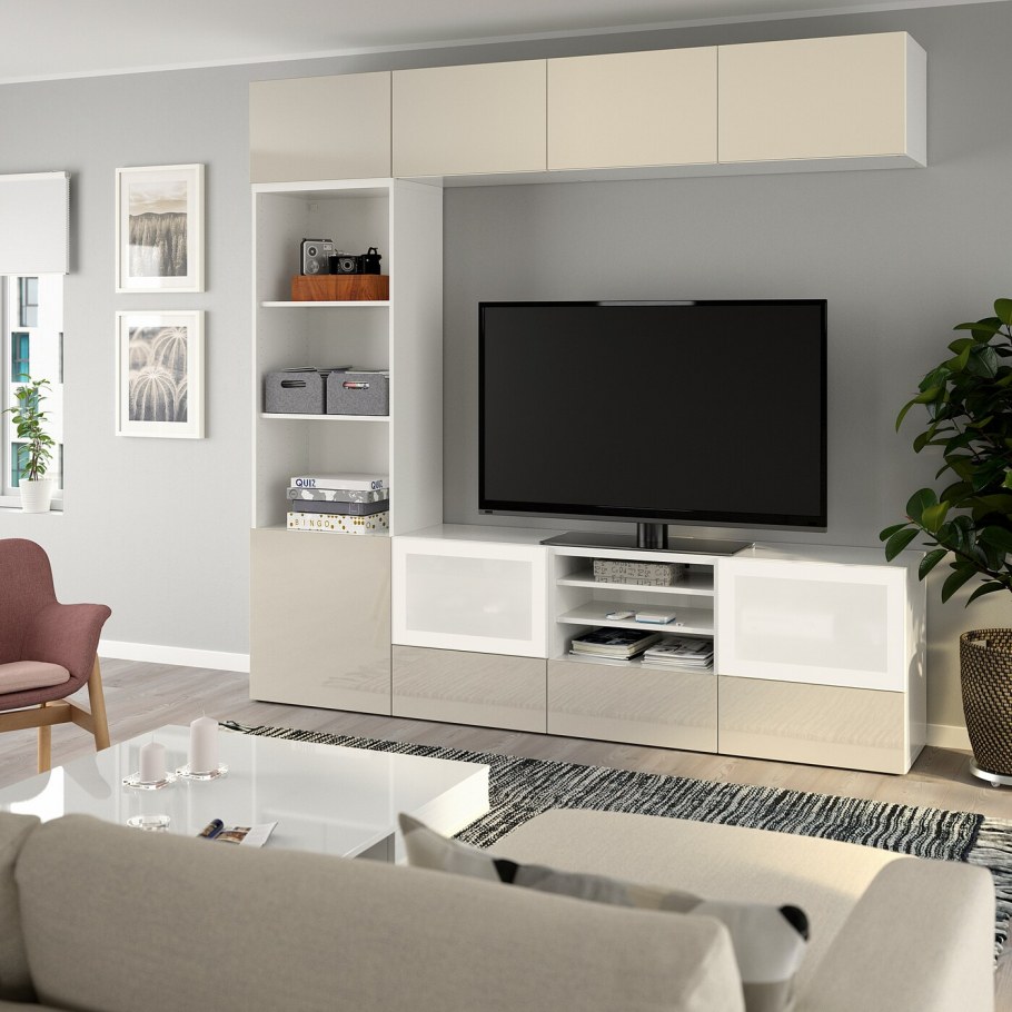 Шкаф икеа БЕСТО белый