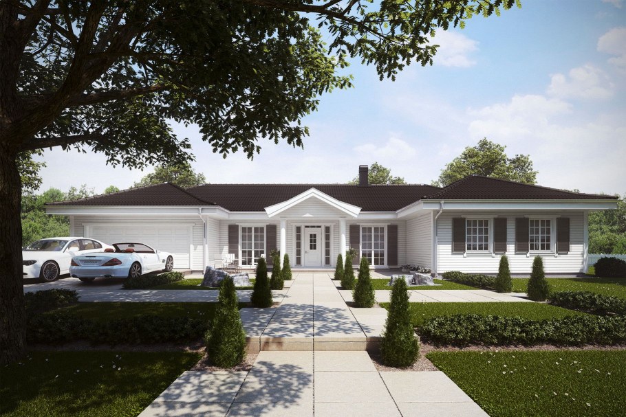 Американский одноэтажный дом