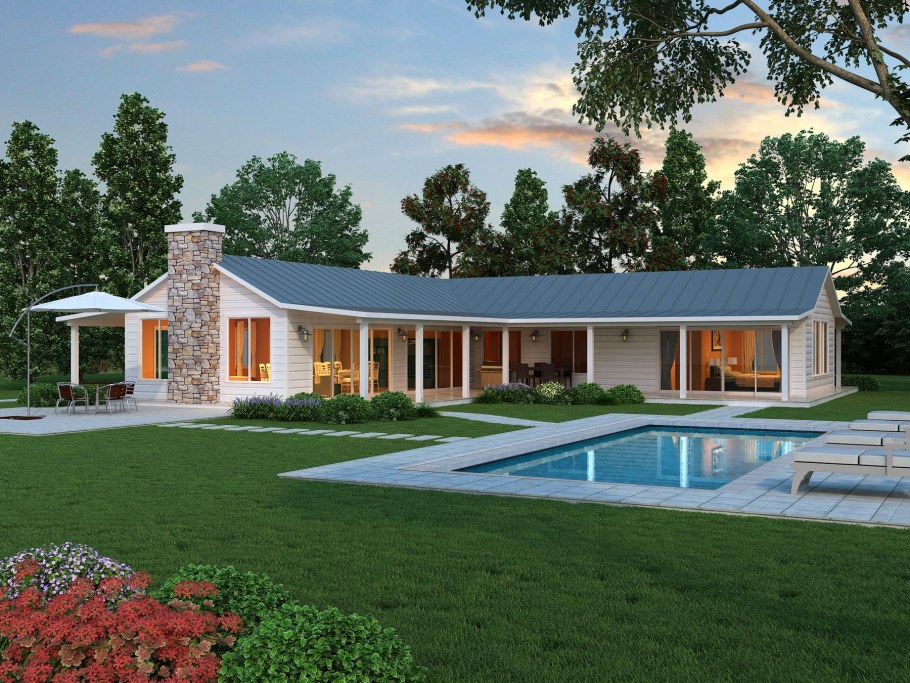 Большой одноэтажный дом