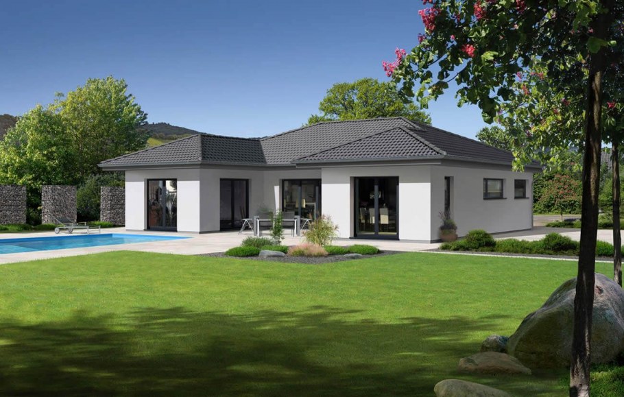 Одноэтажный дом буквой п