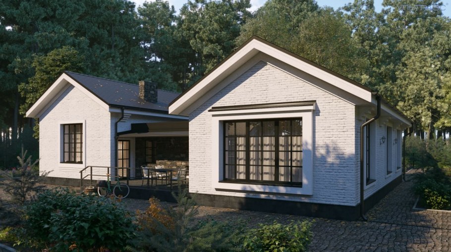 Дом п образный одноэтажный