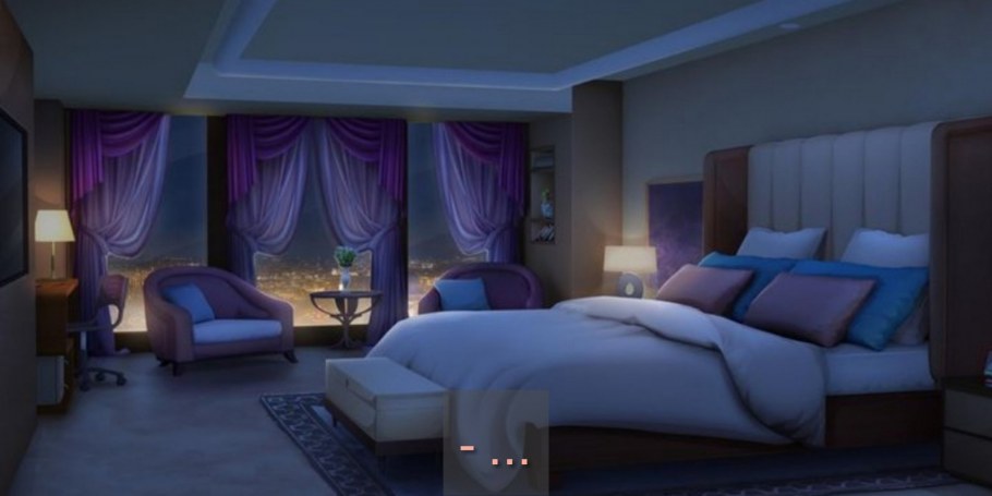 Фон комнаты с кроватью