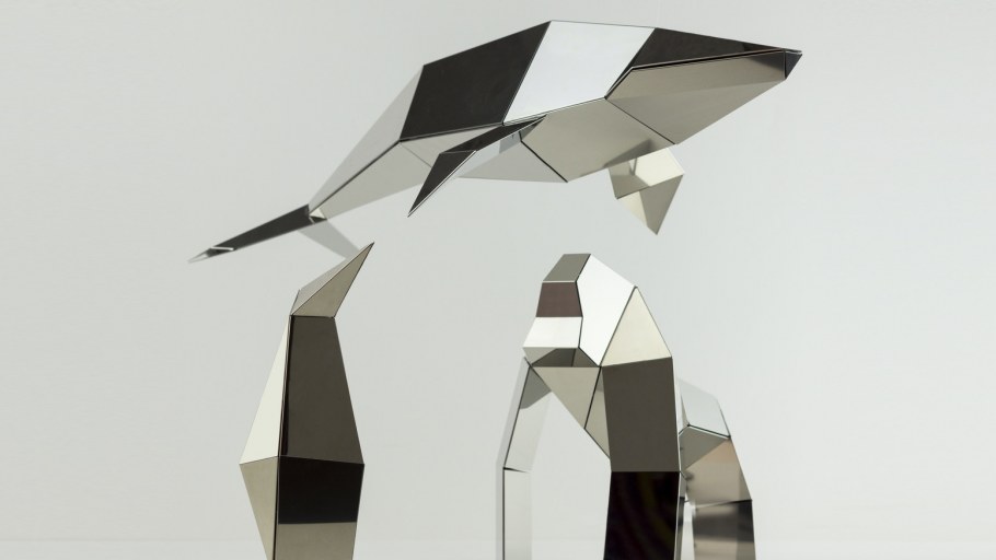 Полигональные скульптуры из металла