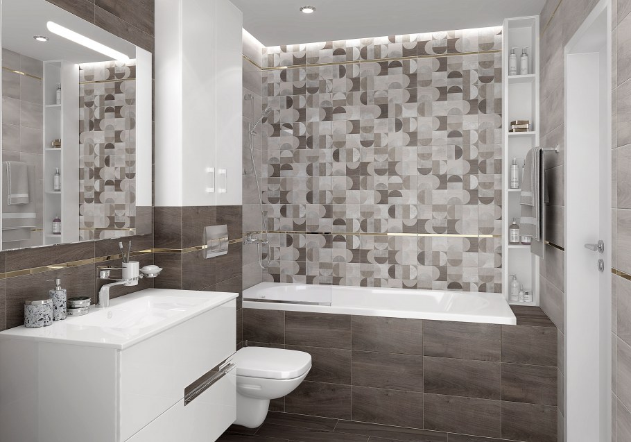 Маленькая ванна плитка дизайн