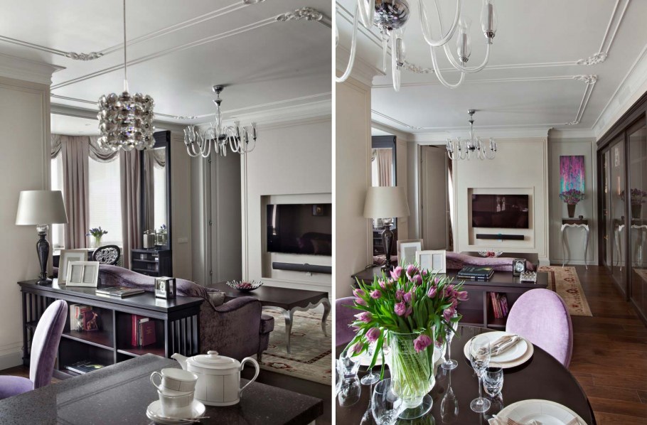 Интерьер в стиле Неоклассика с элементами арт деко