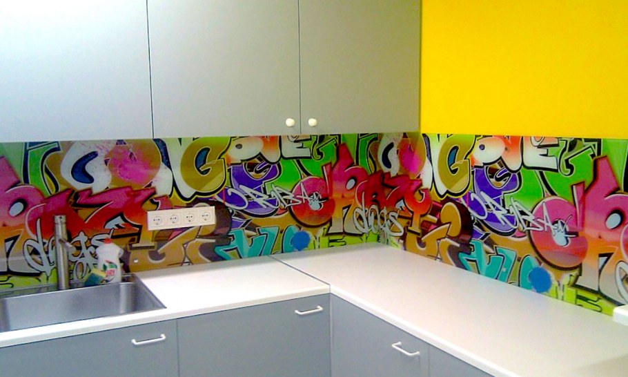 Фартук для кухни граффити