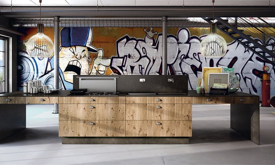 Кухня в стиле граффити