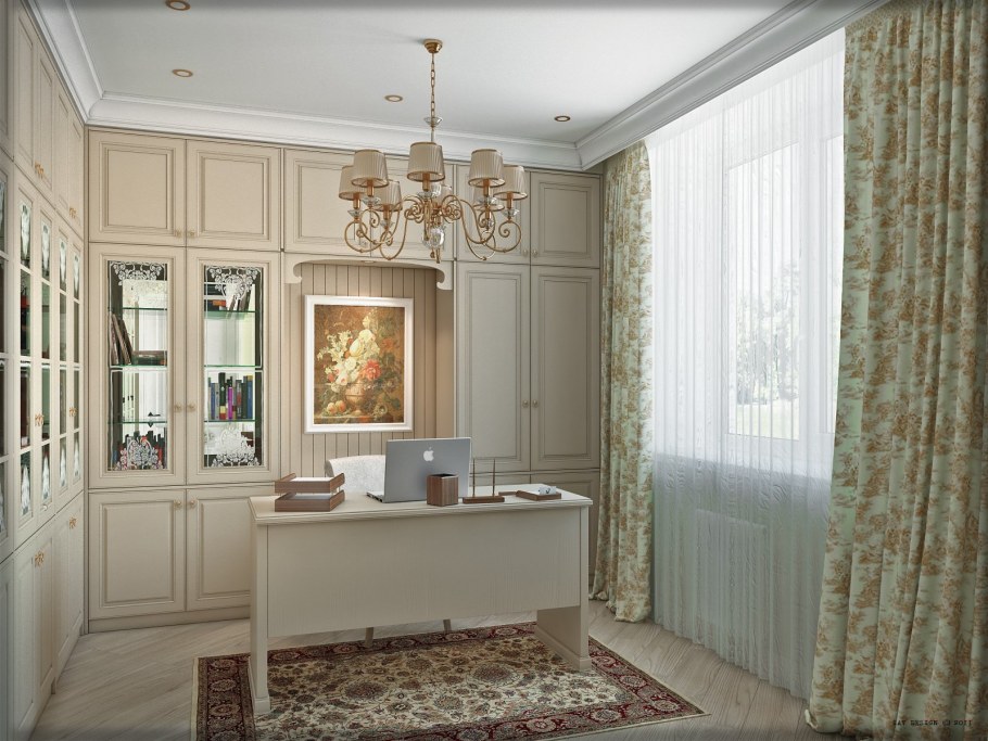 Рабочий кабинет в стиле Прованс