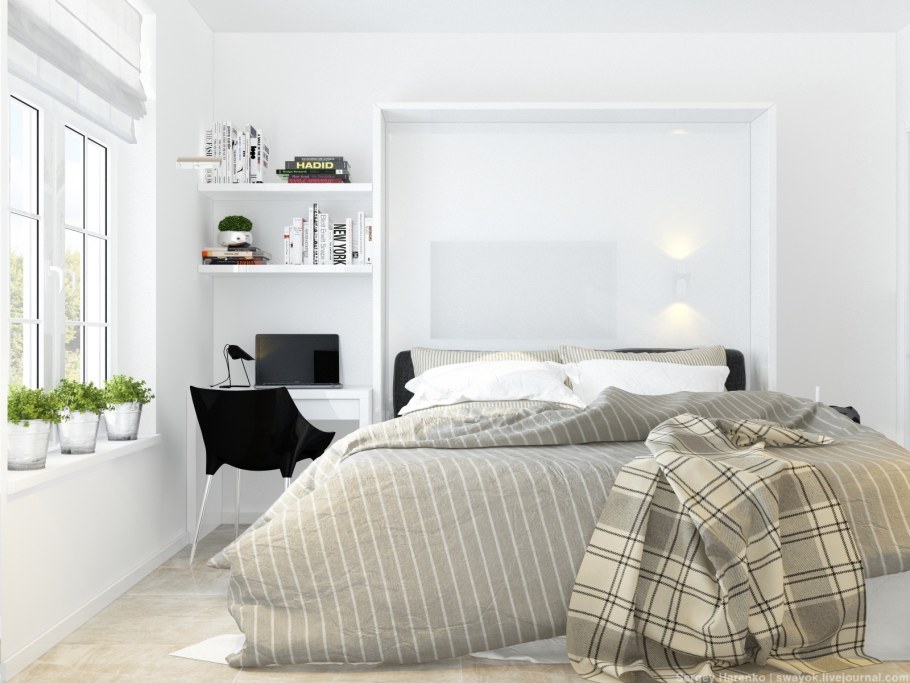 Маленькая белая спальня
