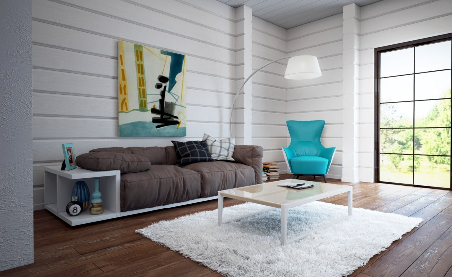 Вагонка в белом цвете в интерьере