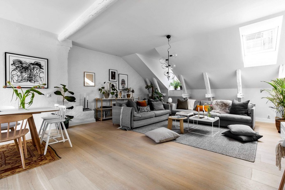 Сканди стиль серые стены