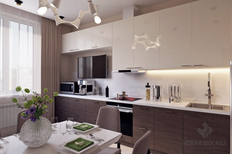 Евротрешка кухня гостиная