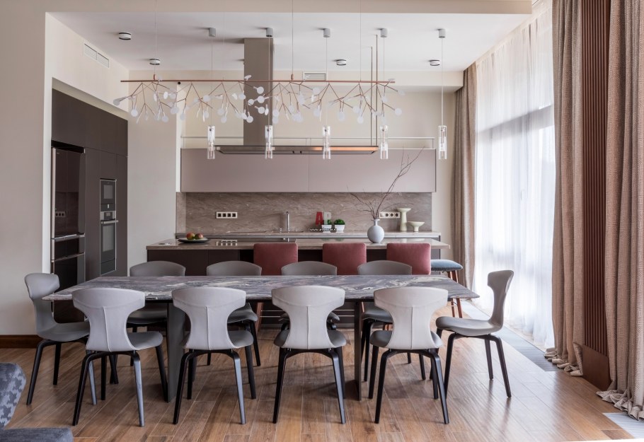 Кухня гостиная Контемпорари