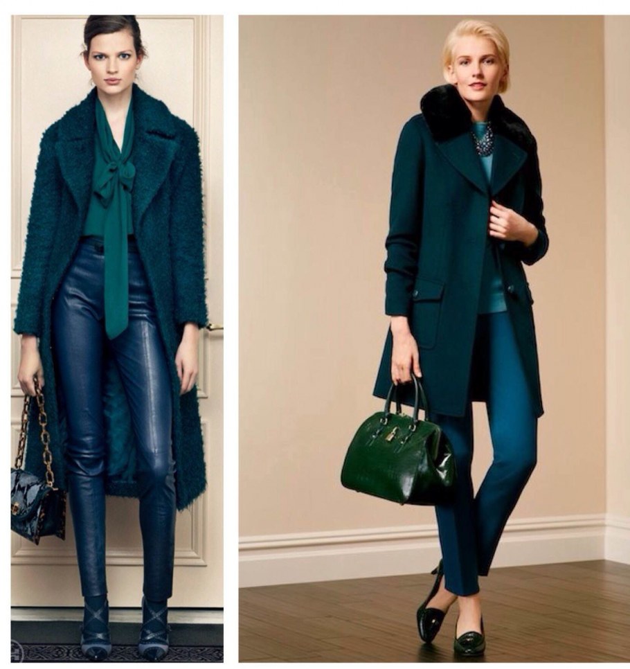 Сине-зеленый цвет в одежде