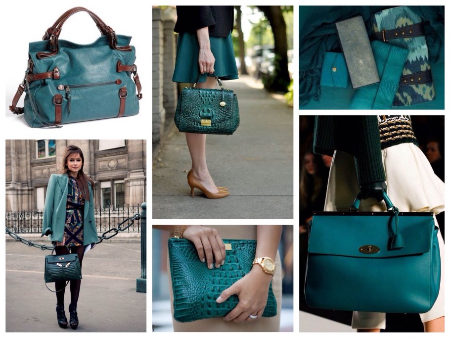 Сине зеленая сумка