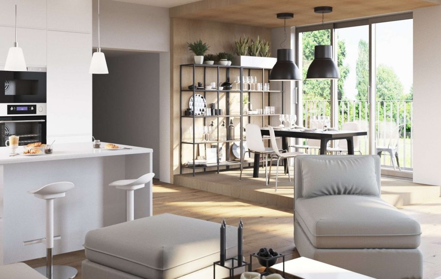 Кухня гостиная икеа в интерьере