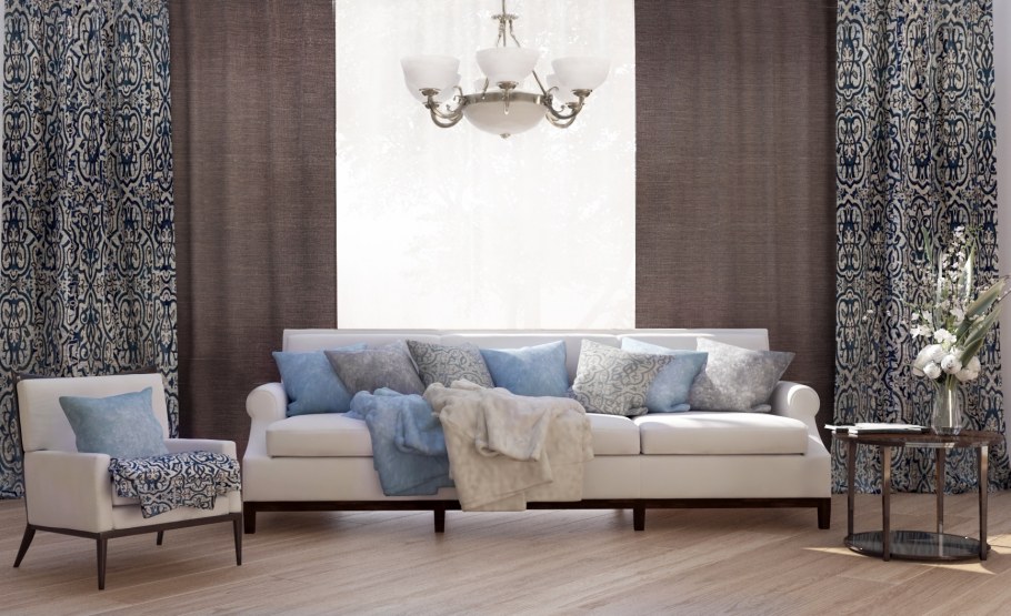 Зонирование гостиной и спальни