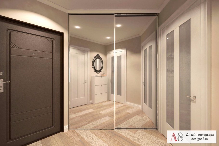 Дизайн коридора в однушки Московская планировка