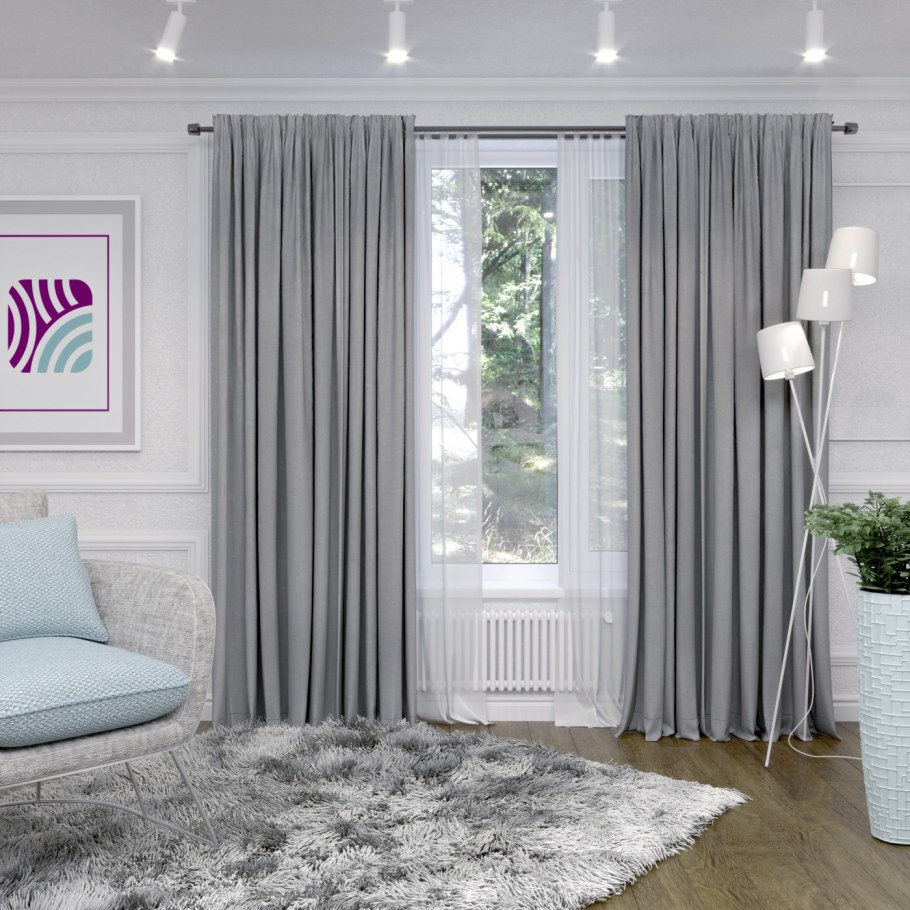 Шторы блэкаут Алькор сиреневый