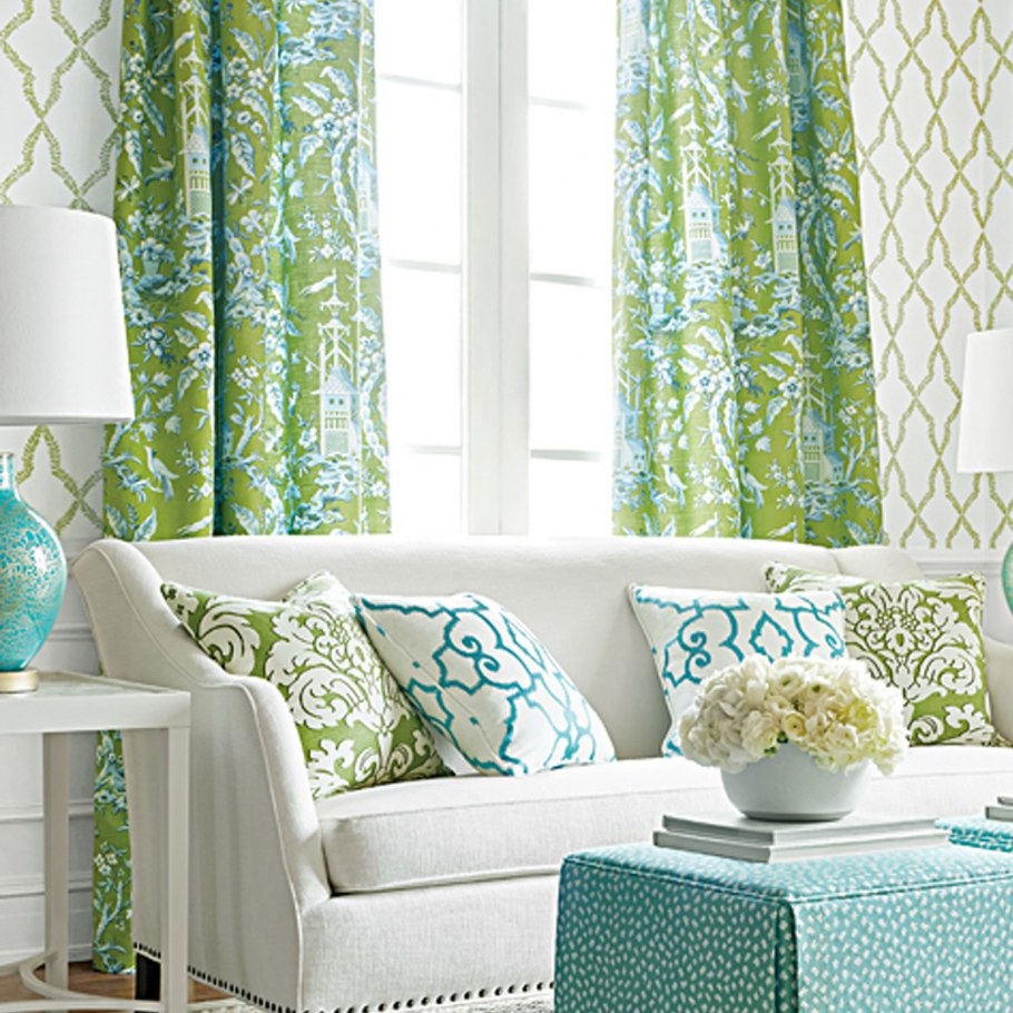 Шторы мятного цвета