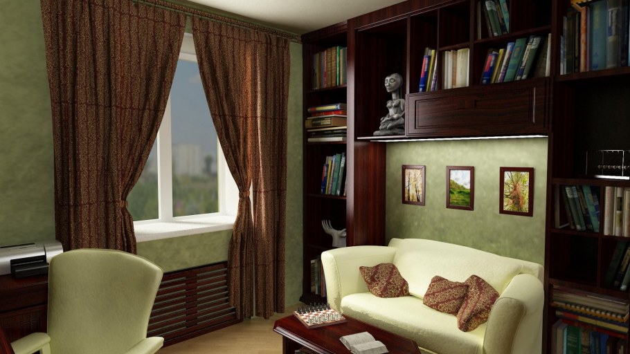 Спальня кабинет с диваном