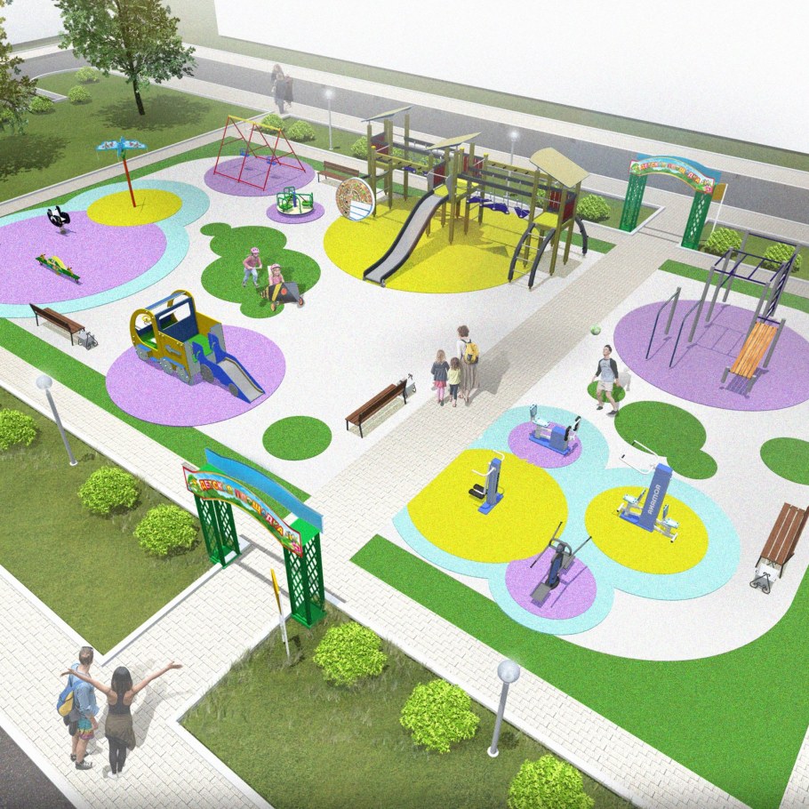 Нестандартные детские площадки во дворе