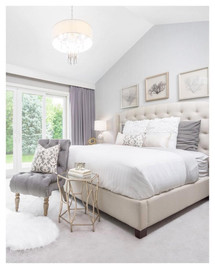 Спальня в пастельно розовых тонах