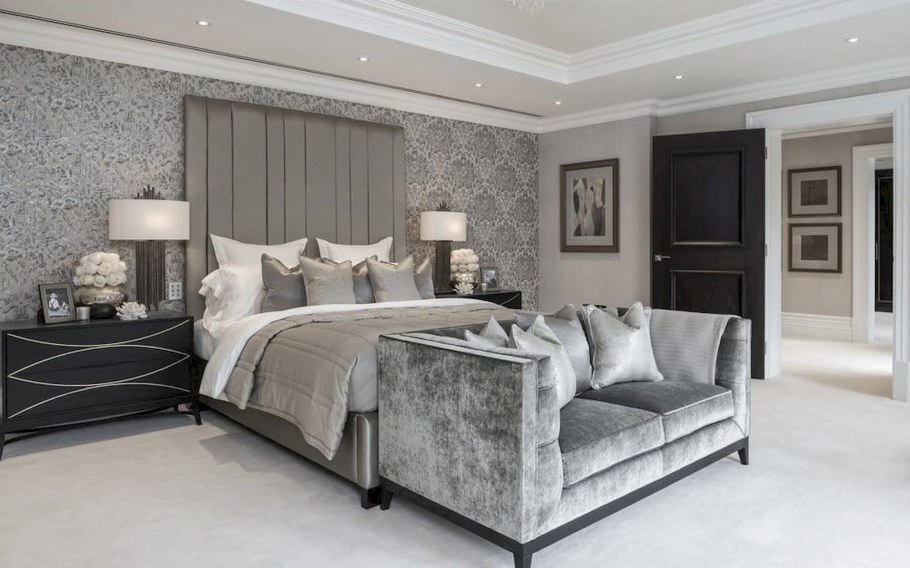 Серо бежевые обои