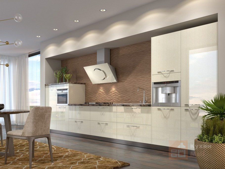 Интерьер кухни в теплых тонах