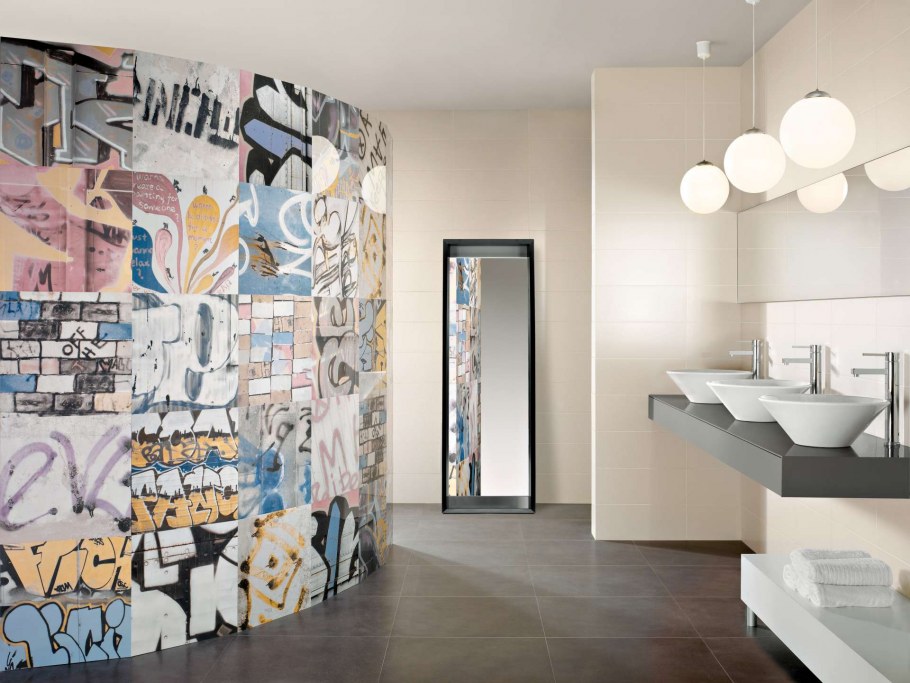 Граффити в интерьере магазина