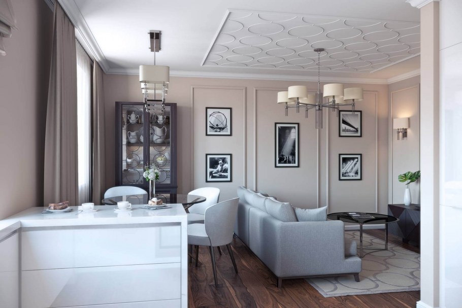 Интерьер Неоклассика тауп