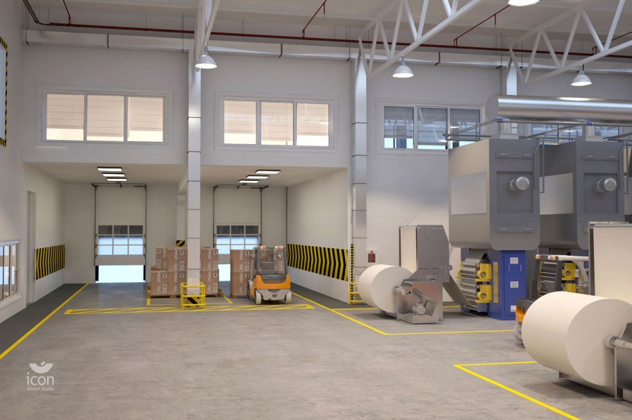 Промышленный интерьер завода