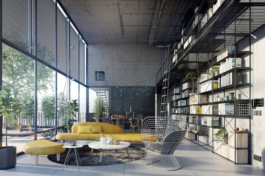 Офис в стиле Индастриал