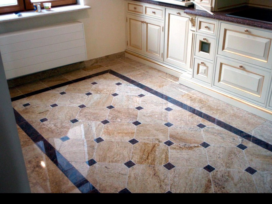 Кафельный пол на кухне