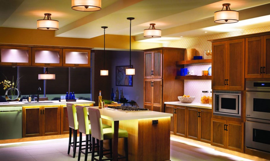 Дизайнерское освещение кухни